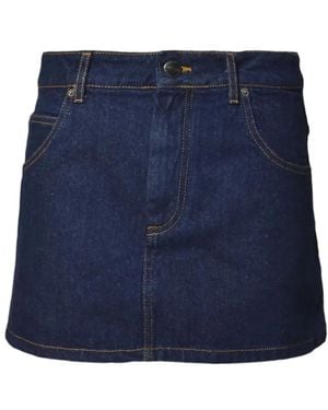 Charles Jeffrey Minijupe En Jean - Bleu