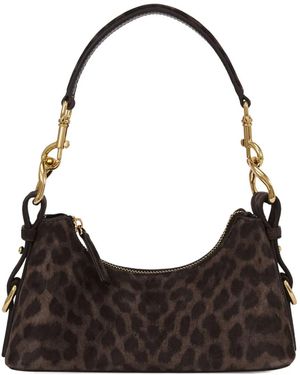POTAMY Leopard Shoulder Bag - Black