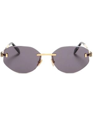 BVLGARI Geometric-Frame Sunglasses - Metallic