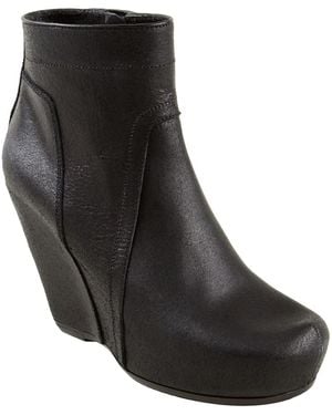 Rick Owens Wedge Ankle Boots - Zwart