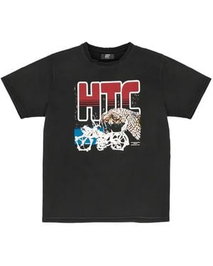 HTC Logo-Print Cotton T-Shirt - Black