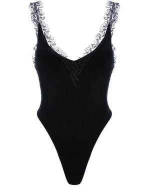 MANURI Body Isabelle De Encaje - Negro