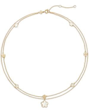 Tory Burch Kira Halskette Im Layering-Look Mit Blumendetail - Natur