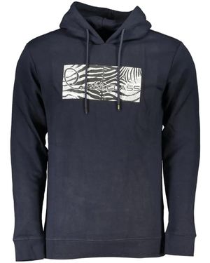 Roberto Cavalli Zebra-Print Hoodie - Blue