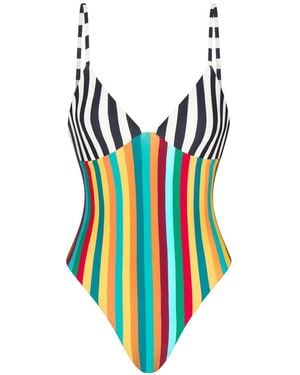 Simon Miller Behati Striped Swimsuit - Blue