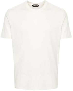 Tom Ford Crew-Neck Short-Sleeve T-Shirt - White