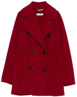 Max Mara Doppelreihiger Mantel - Rot