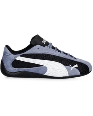 PUMA Speedcat Plus Panelled Logo-Patch Sneakers - Blue
