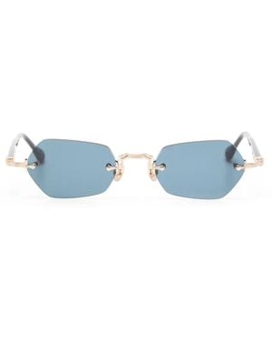 Matsuda Rimless Geometric-Frame Sunglasses - Blue