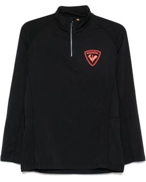 Rossignol New Hero Sport-Sweatshirt mit kurzem Reißverschluss - Schwarz
