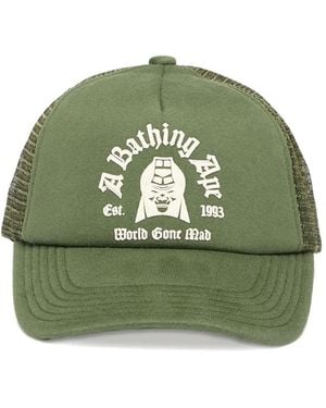 A Bathing Ape Logo-Print Cap - Green