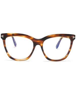 Tom Ford Brille Mit Cat-Eye-Gestell - Braun