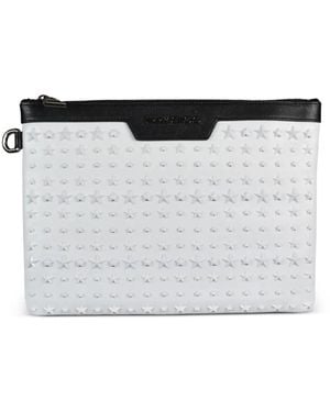 Jimmy Choo Clutch Derek Con Borchie - Grigio