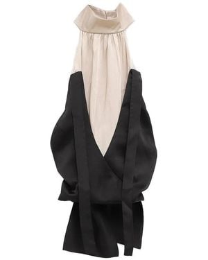 JULIE KEGELS Halterneck Open-Back Top - White