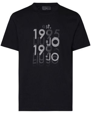 Liu Jo Logo-Print T-Shirt - Black