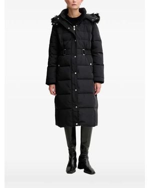Morgan Hooded Quilted Coat - Black