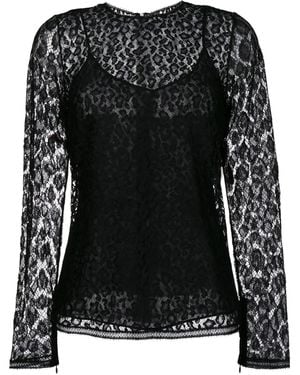 Givenchy Printed Layered Top - Black