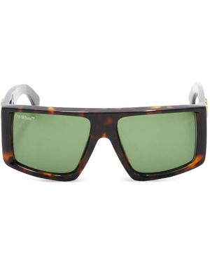 Off-White c/o Virgil Abloh Tortoiseshell Square-Frame Sunglasses - Green