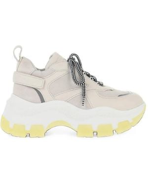 Prada Platform Touch-Strap Trainers - White