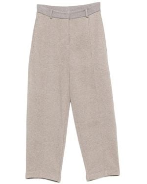 Panicale Pantalones Rectos Con Pinzas - Blanco
