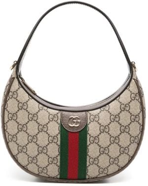 Gucci Kleine Ophidia Gg Schultertasche - Grau