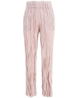 GONGDID DESIGN Pleated High-Waisted Trousers - Pink