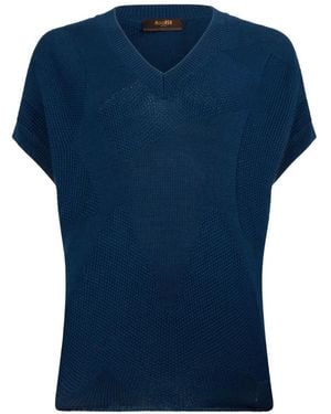 Moorer V-Neck T-Shirt - Blue