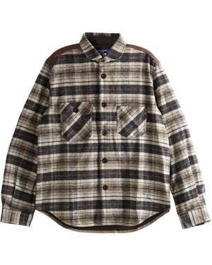 Junya Watanabe Plaid Pattern Cotton Shirt - Grey