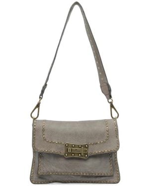 Campomaggi Agnese Stud-Embellished Leather Shoulder Bag - White