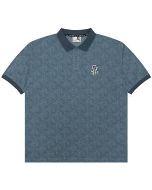 Aape By A Bathing Ape Logo-Appliqué Polo Shirt - Blue