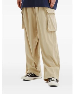 Chocoolate Wide-Leg Cargo Trousers - Natural