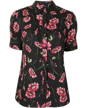 Adam Lippes Floral-Print Cotton Shirt - Black