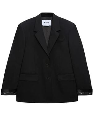 MSGM Blazer À Ornements - Black