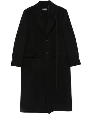 Ann Demeulemeester Cappotto Monopetto Con Revers Classici - Nero