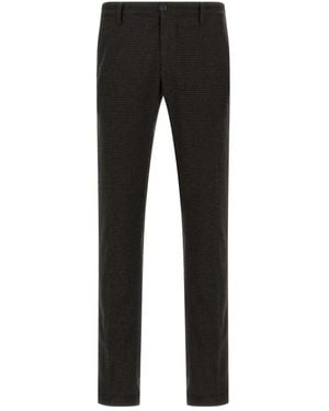 Incotex Vichy-patterned trousers - Negro