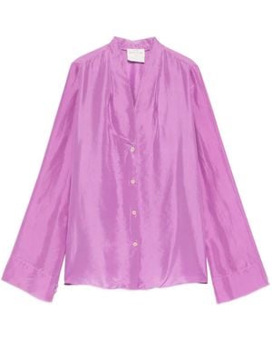 forte_forte Button Shirt - Purple