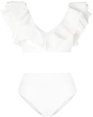 Maygel Coronel Bikini Mit Rüschen - Weiß
