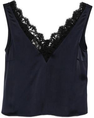 Officine Generale Liana Oberteil mit V-Ausschnitt - Blau