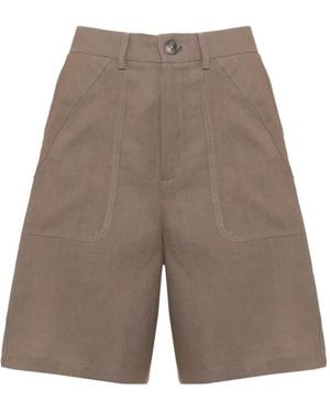 Emme Emmadorni Linen Bermuda Shorts - Grey