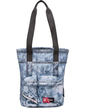 DIESEL X Eastpak Jeans-Trompe-L'Oeil-Tote Bag - Blau