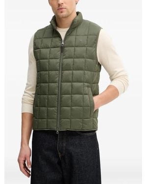 Hackett Quilted Zip-Fastening Gilet - Green