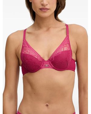 Chantelle Sujetador Origins Con Encaje Floral Y Aros - Rojo