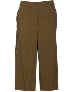 Pinko Shorts Met Wijde Pijpen - Groen