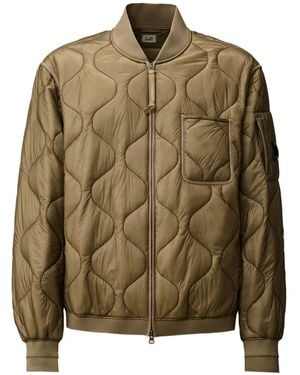 C.P. Company Quilted Bomber Jacket - Green