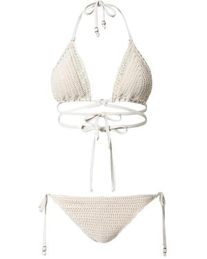 Twinset Gehäkelter Triangel-Bikini - Weiß