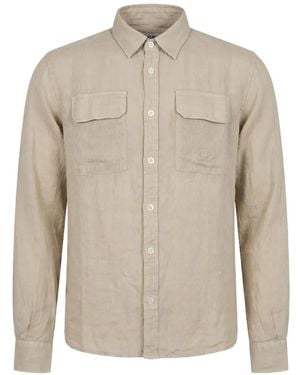 C.P. Company Linen Long-Sleeve Button Shirt - Natural