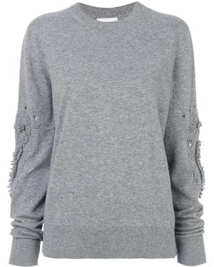 Barrie Pull En Cachemire À Manches Texturées - Gris