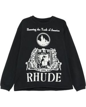 Rhude Sweatshirt mit grafischem Print - Schwarz