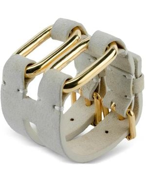 Parts Of 4 Sterling Link Gauntlet Bracelet - Grey