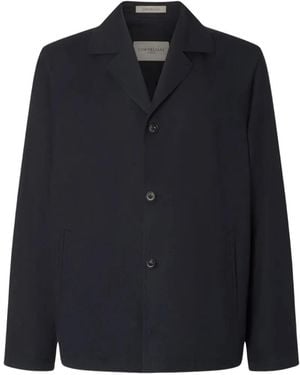 Corneliani Button Virgin Wool Overshirt - Blue